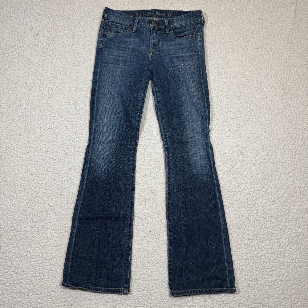 Citizens of Humanity Y2K Dita Petite Bootcut Jeans Womens 27 Low Rise Dark Wash